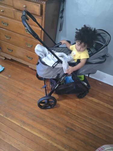 Mompush Baby Stroller, Convertible 2-in-1, Infant Car Seat Compatible, Includes Adapter - Sturdy Full-Size Infant Stroller for Family Adventures photo review