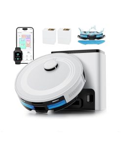 Lefant LiDAR Robot Vacuum and Mop,45-Day Self-Emptying,6000Pa Powerful Suction,Customized Cleaning,Home Mapping,140 Min Runtime,Roller Brush for Carpet,2.4G/5G WiFi/Alexa/APP/iWatch,M2 Plus