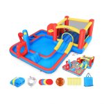 AKEYDIY Bounce House Water Slide,Obstacle Bounce Castle with Slide & Splash Pool,Inflatable Water Slide Backyard Water Park Water Bounce House with Blower Included for Kids 3-12 Birthday Party Gifts
