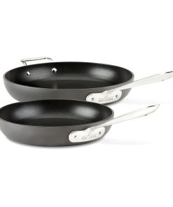 All-Clad E7859064 HA1 Hard Anodized Nonstick Fry Pan Cookware Set, 10 Inch and 12 Inch Fry Pan, 2 Piece, Black