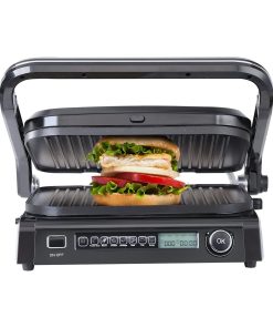 VEVOR 7 IN 1 Electric Contact Grill,1800W Indoor Panini Press Griddle,Stainless Steel Teppanyaki Grill with Nonstick&Removable Iron Plate, 0-446℉ Adjustable Temp Control,LCD Display,110V