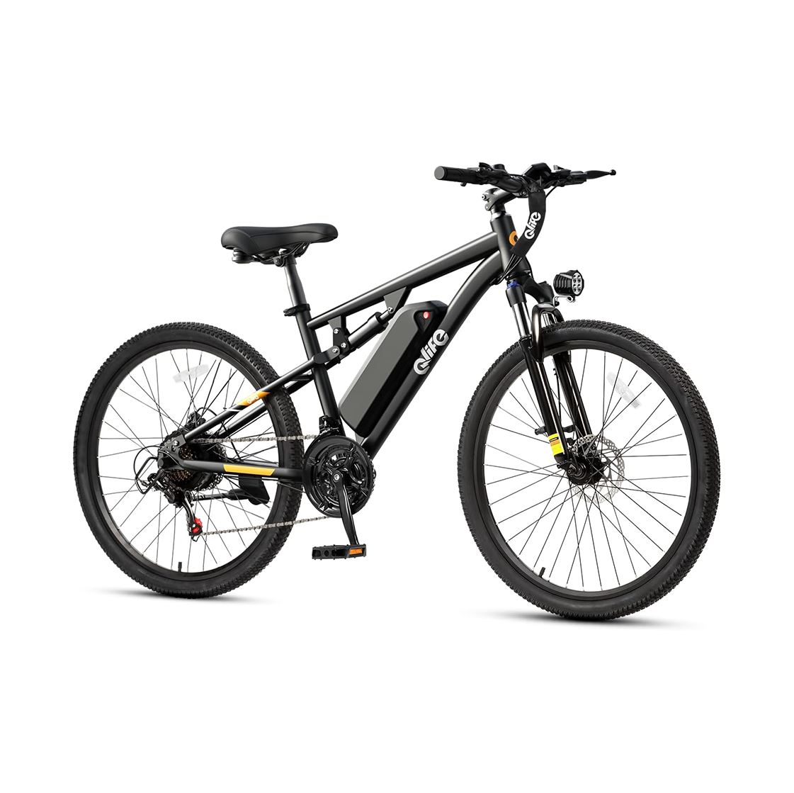 Qlife Racer27.5 Ultra Electric Bike for Adults, 21-Speed 28MPH Adult Electric Bicycles Peak 1200W, Up to 55 Miles, 48V 10.4Ah Removable Battery, Dual Suspension, 27.5" Tire Mountain Ebike