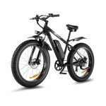 Speedrid Electric Bike 26" Fat Tire Electric Bike for Adult, 25mph Peak 750W 48V 10.4/ 13Ah Removable Battery Electric Mountain Bike, Commuting Off Road Ebike 7 Speed & Front Suspension Fast Charge