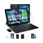 DOOGEE U11 Android 16 Tablet with Keyboard,11 inch Android Tablet with Gemini AI 16GB+128GB/TF 2TB Octa-Core Gaming Tablets,90Hz Display,8580mAh,13MP+5MP,Widevine L1,BT5.0+5G WiFi,Face ID,Metal Body