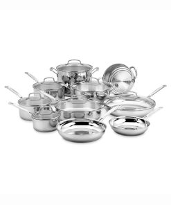 Cuisinart 17-Piece Cookware Set, Chef's Classic Steel Collection 77-17N