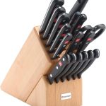 WÜSTHOF Gourmet Eighteen Piece Block Set | 18-Piece German Knife Set | Precise Laser Cut High Carbon Stainless Steel Kitchen Knife Set with 17 Slot Wood Block – Model