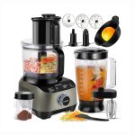 14 Cup Blender and Food Processor Combo for kitchen,large food processor for Vegetable Chopper,Blender,meat grinder,Mixing,Mincing,Slicing,Shredding,Purees & Dough Easy Clean for Home Use,600W