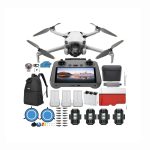 DJI Mini 4 Pro Folding Drone with RC 2 Remote (With Screen) Fly More Combo, 4K HDR Video Camera for Adults, Under 249g, Omnidirectional Sensing, 3 Batteries Bundle with 128 gb SD Card Strobe Lights and More