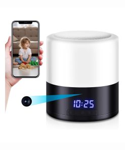 Security Camera Indoor Wireless Hidden Camera - 1080P FHD Wifi Camera with Clock & Bluetooth Speaker & Night Light, 2.4G/5G Hz, Motion Detection, SD&Cloud Storage, Home Spy Camera for Nanny Elder Pet