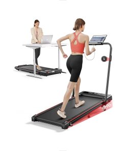 4 In 1 Foldable Walking Pad Treadmill with Incline and Handle Bar, 2.5HP with Dual Display and Mute Control Under Desk Treadmills for Home with App Bluetooth Folding Treadmill for Small Space