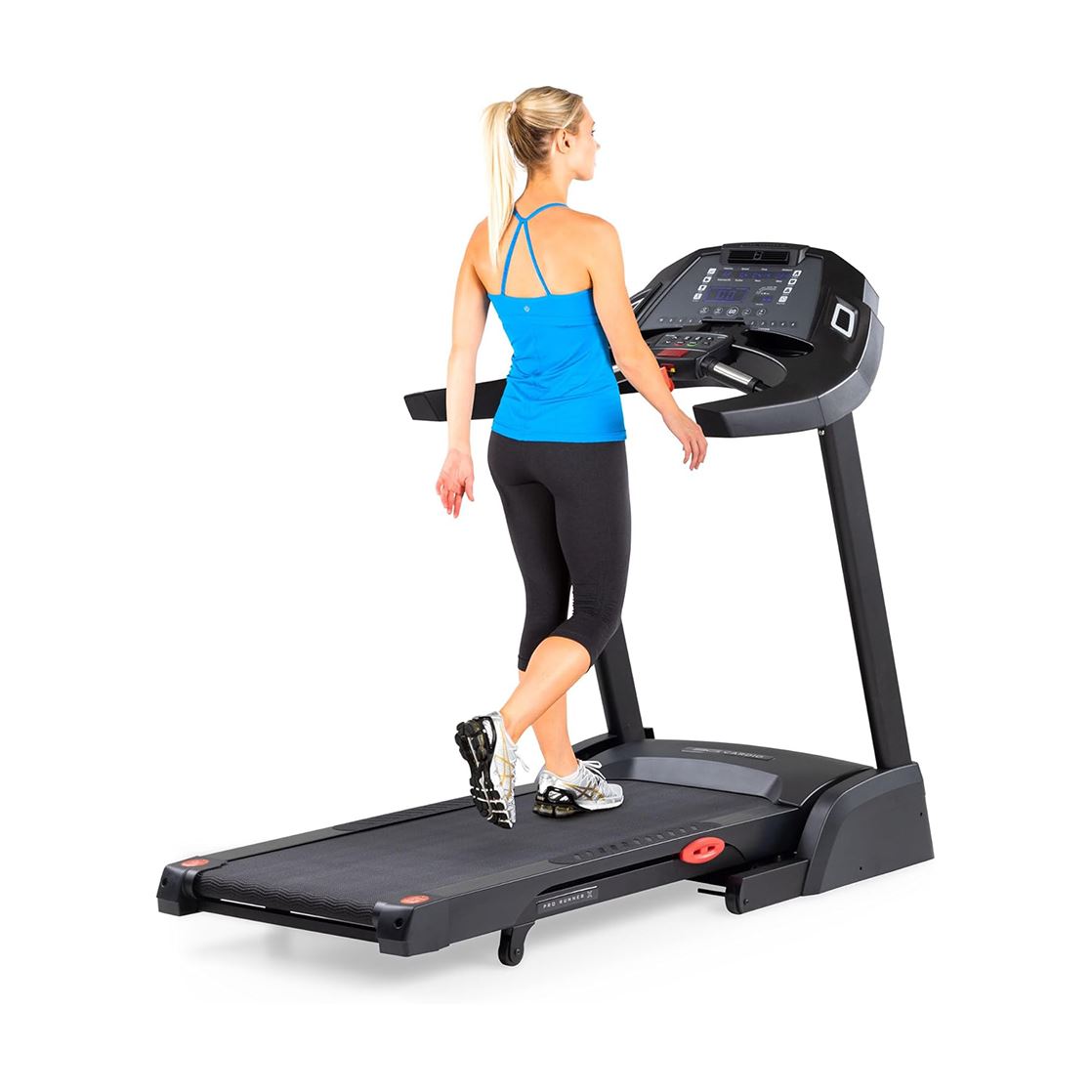 3G Cardio Pro Runner X Treadmill - Heavy Duty Home Construction - FreeSync FTMS Bluetooth Connectivity - Low 6.5" Step-up Height - Foldable Compact Storage - Orthopedic Belt - 350 lb Capacity