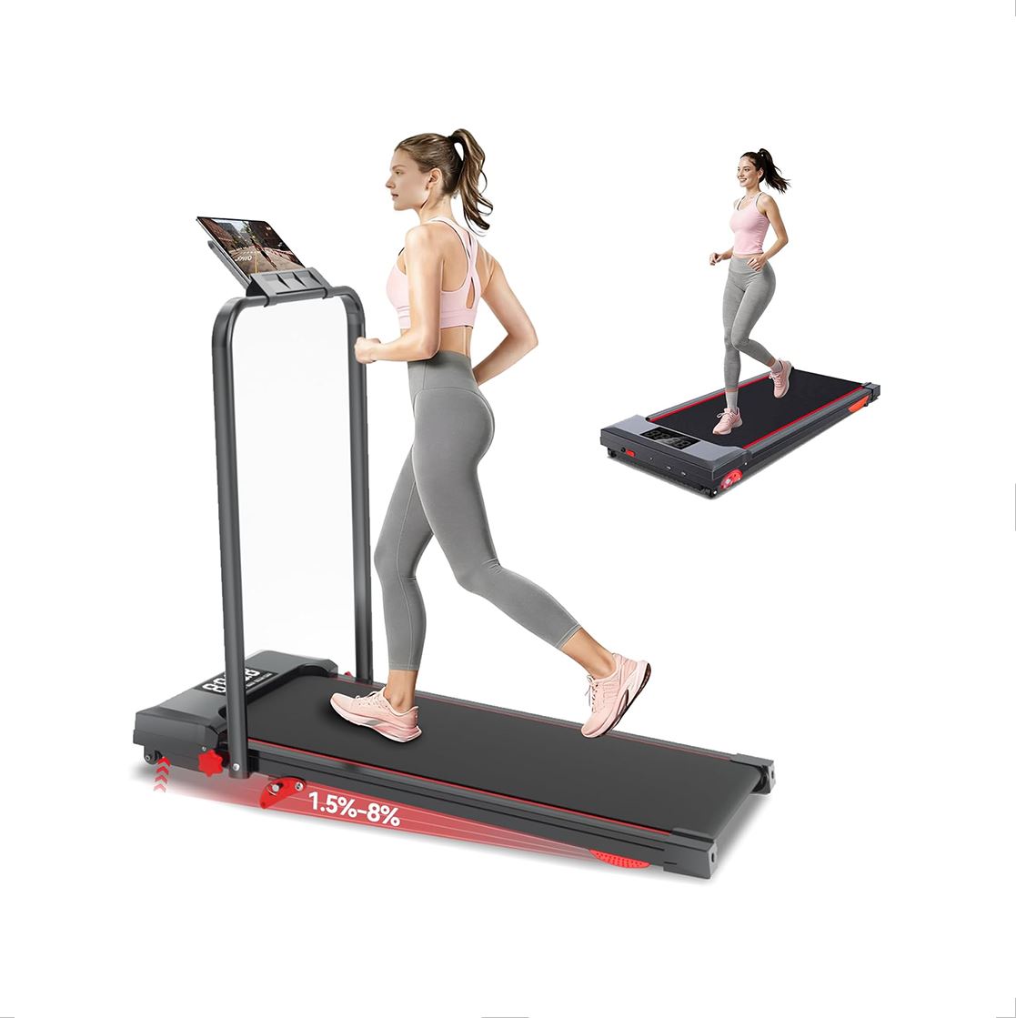 Walking Pad with Handle Bar and Incline, 3 in 1 Under Desk Treadmill with Hiking Mode, 2.5HP Low Noise Walking Treadmill Pad with Remote Control,Portable Treadmills for Home Office, Led Display