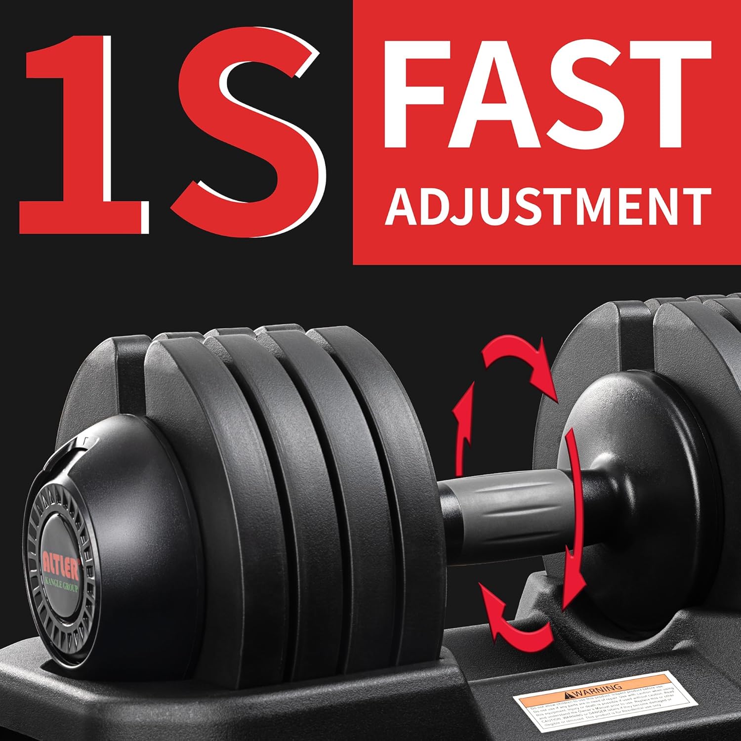 52LBS Single/Pair Adjustable Dumbbells Set Premium Rubber Coated Dumbbell Set with Secure Locking Mechanism for Safe & Customizable Strength Training Brand: ALTLER - Image 2