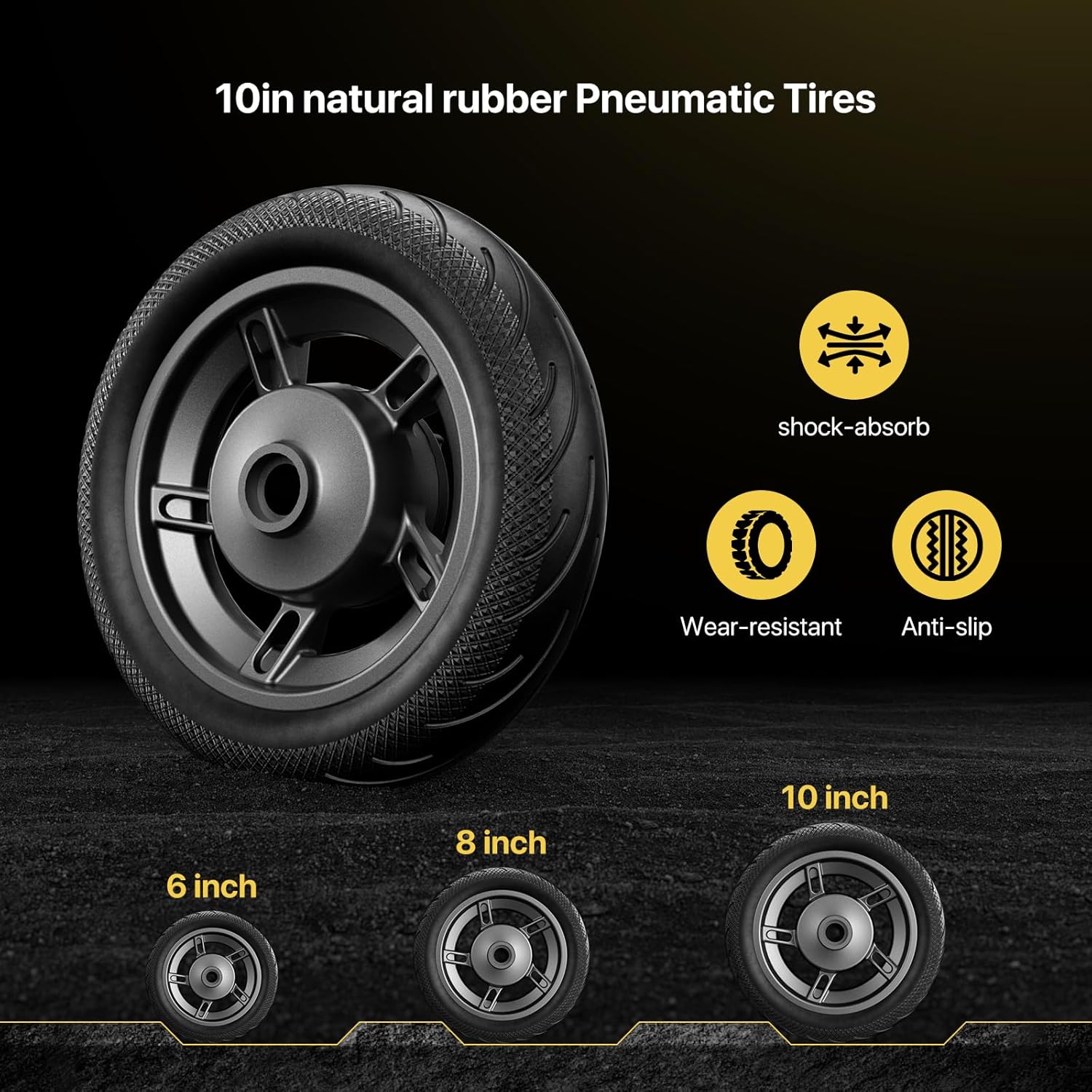 MEGAWHEELS Electric Scooter,Electric Scooter Adults,10in Pneumatic Tires,350W Motor,19 Miles Range,E Scooter with Smart APP Control for Commuting, Outdoor, Short Travel UL2272 - Image 3