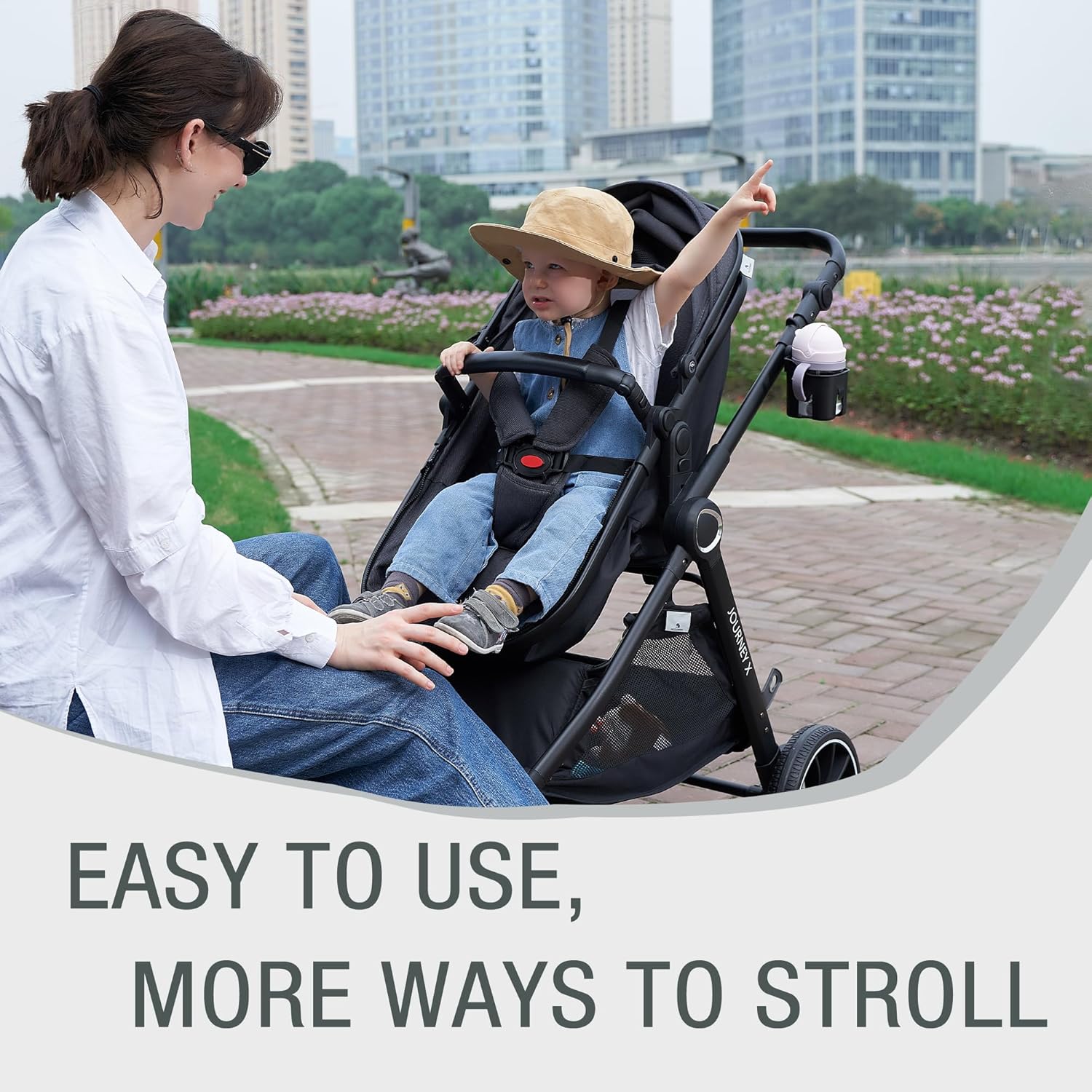 Baby Stroller 2 in 1 Newborn Convertible Stroller Bassinet for Infant New Born Pushchair 0-36 Month - Image 3