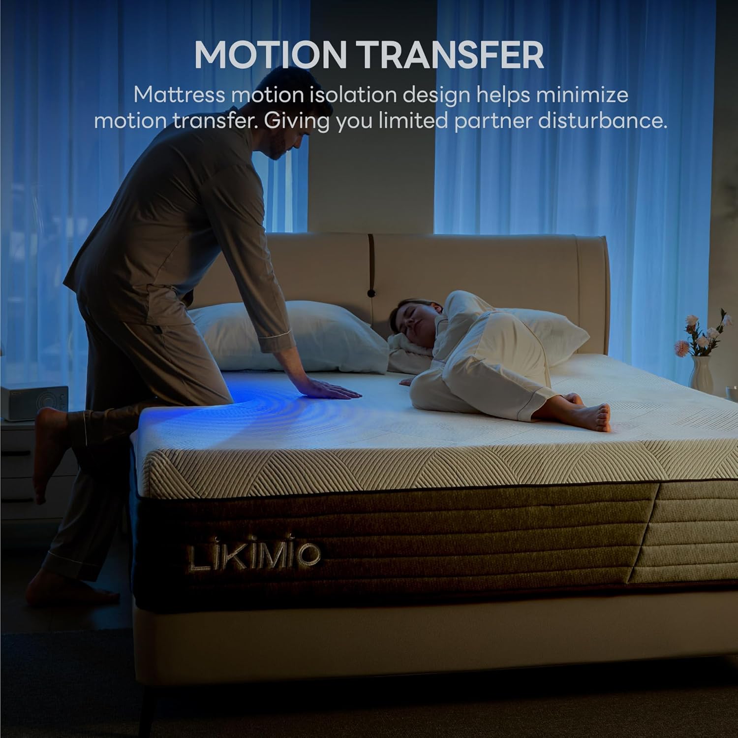 LIKIMIO Full Size Mattress, 12 Inch Gel Memory Foam Mattress with Tencel Fabric, Made in USA, CertiPUR-US Certified, Fiberglass Free, Pocketed Coils for Motion Isolation, Medium Firm - Image 4