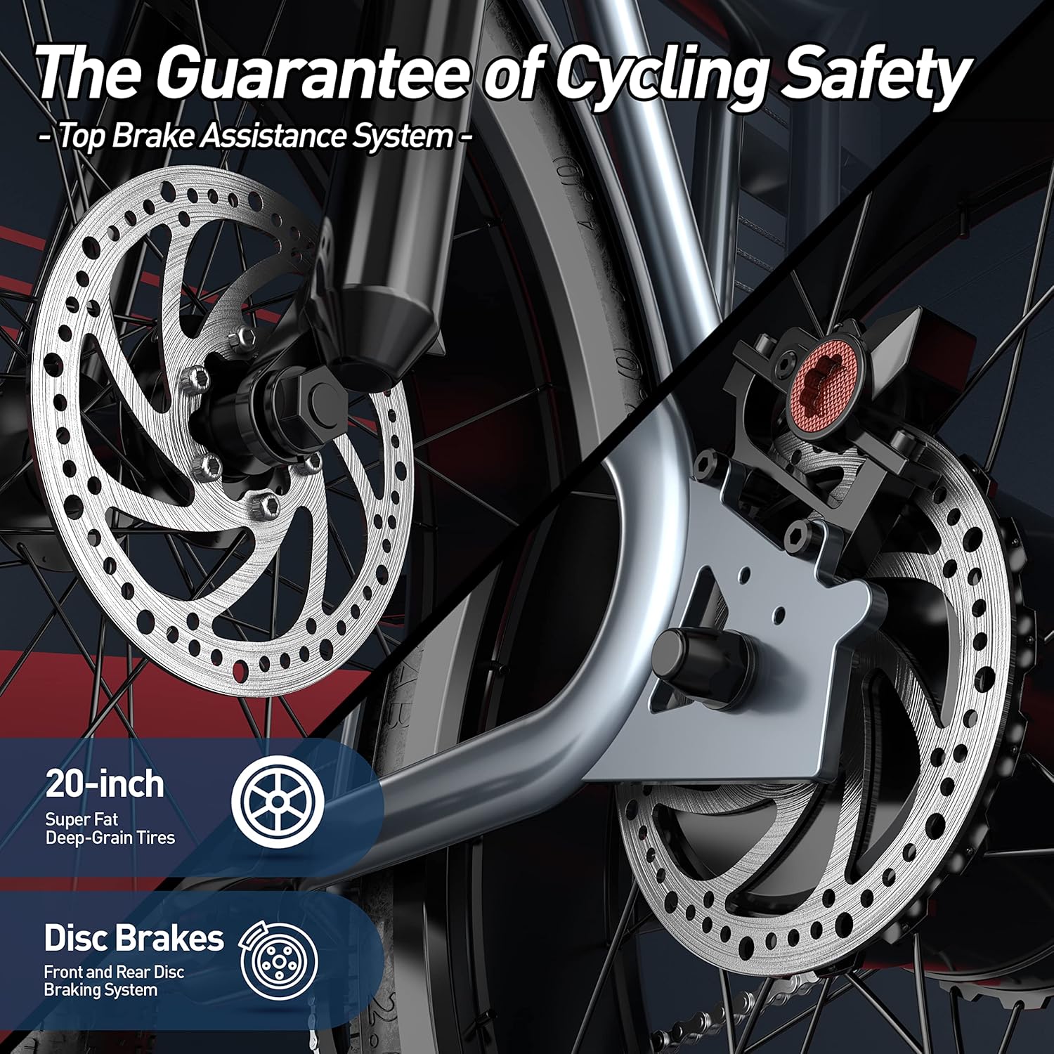 SMARTRAVEL Ebike with 1200W Brushless Motor,Removable 48V 20Ah Battery,UP to 32MPH,Electric Mountain Bike with 20" Fat Tire with Front/Rear Turn Signals for Men Women,Travel Bag - Image 5