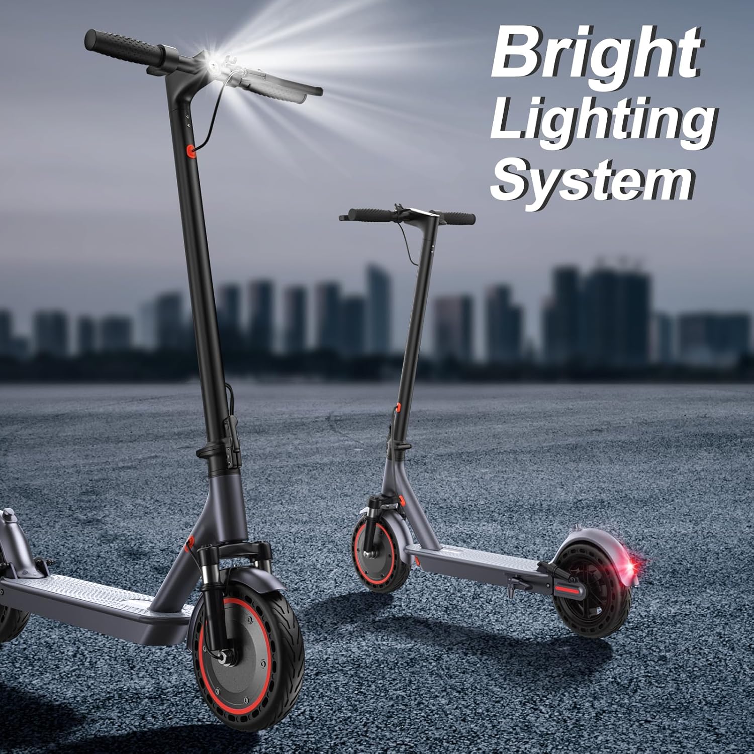 VOLPAM Electric Scooter, 250W/350W/500W Powerful Motor, 6.5"/8.5"/10" Solid Tires, 9/19/22Mph, 28/21/12/10 Miles Range,Dual Braking - Image 6