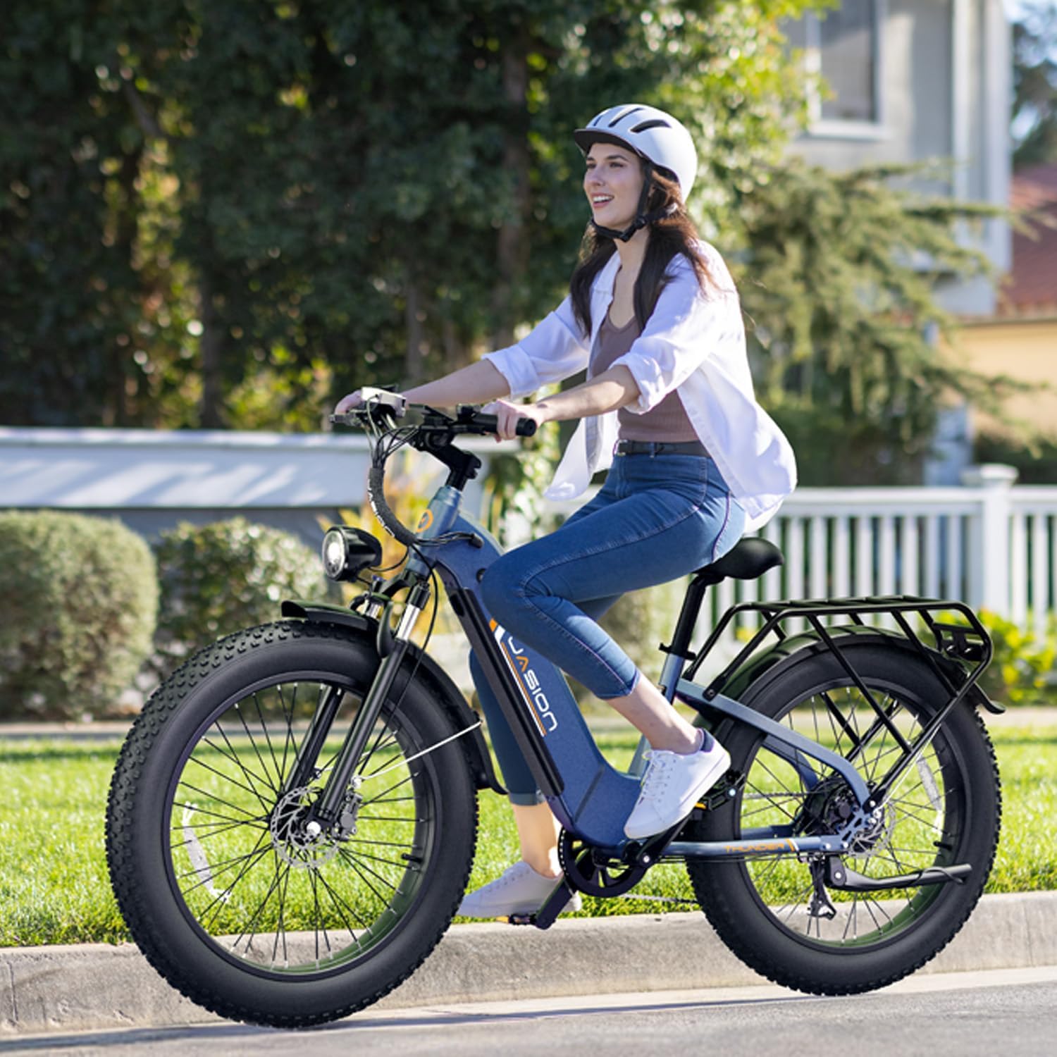 Jasion Thunder Electric Bike, 1500W Peak Motor, 30+MPH Max Speed & 80 Miles with 864Wh Removable Battery, APP Control Ebike for Adults, Hydraulic Brakes, Front Suspension, 26'' x 4'' Fat Tire Bicycles - Image 8