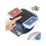 BEE&FLOWER Card Shuffler 2600mAh Rechargeable Auto-Stop Automatic Card Shuffler Low Noise Fits 1-2 Decks Compatible with Poker, UNO, Blackjack, Phase 10