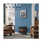 duraflame Freestanding Electric Fireplace Stove Heater with 3D Flame Effect for 1,000 Sq. Ft. Room, Black