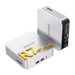 GEEKOM A8 Mini PC with AMD Ryzen 7 8745HS (Beats 6800H), 32GB DDR5 RAM 1TB NVMe SSD, Windows 11 Pro Desktop Computer for Home&Business, Radeon 780M, USB4, SD Slot, 8K, 4 Display | WiFi 6E, 2.5G LAN