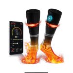 WASOTO Heated Socks for Men Women 22.2WH Battery Washable Rechargeable APP Control Electric Heated ski Socks for Hunting