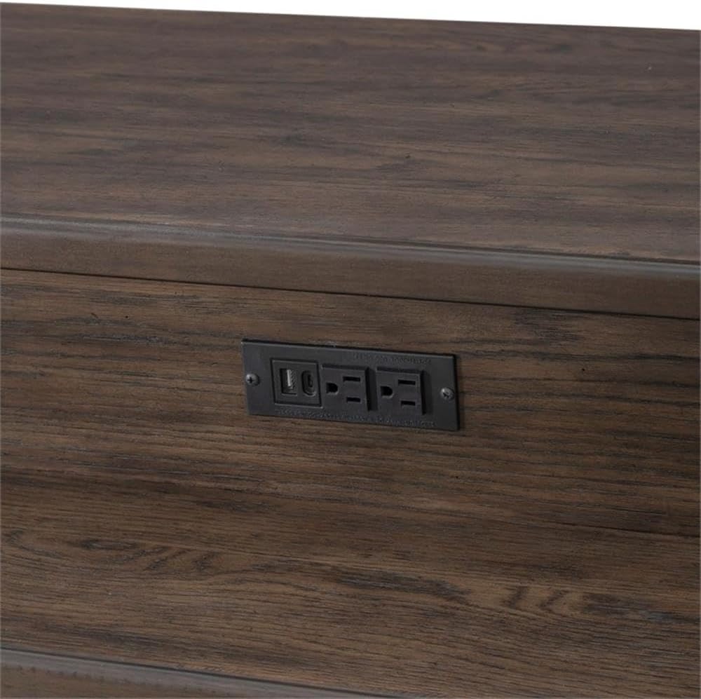 Pemberly Row 4 Piece Set of Console Bar Table & 3 Uph Console Stools in Brown - Image 4