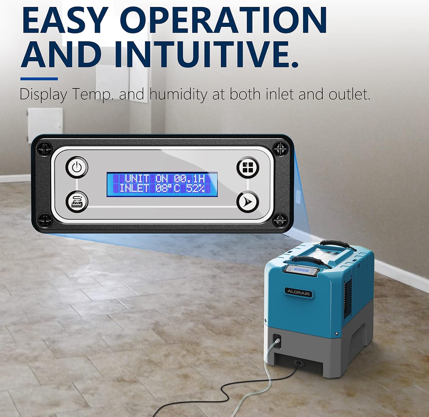 ALORAIR Commercial Dehumidifier with Pump, Up to 180 PPD (Saturation), 85 PPD at AHAM, 5 Years Limited Warranty, LGR Industrial Dehumidifier for Flood Repair, Crawlspace and Basement Drying - Image 4
